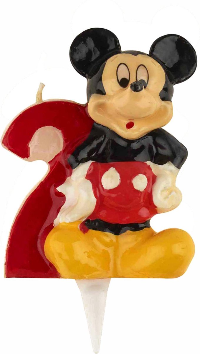 DEKORA - Mickey nummer 2 kaars - Decoratie > Kaarsjes